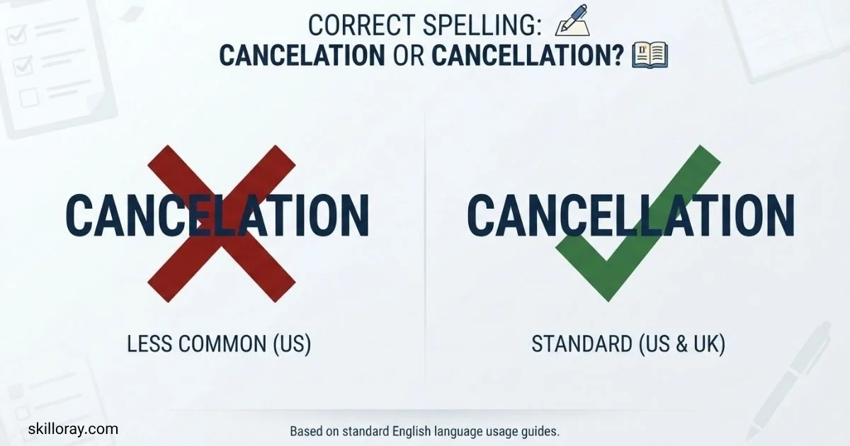 Cancelation or Cancellation