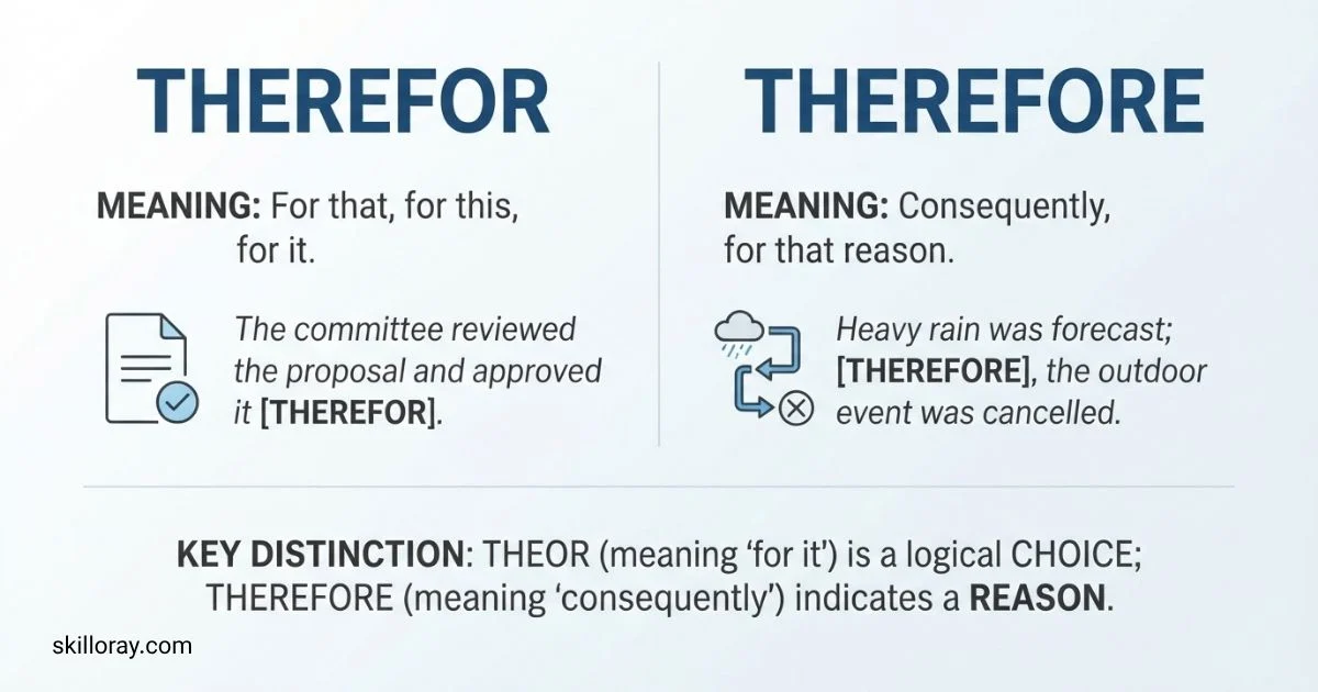 Therefore or Therefor